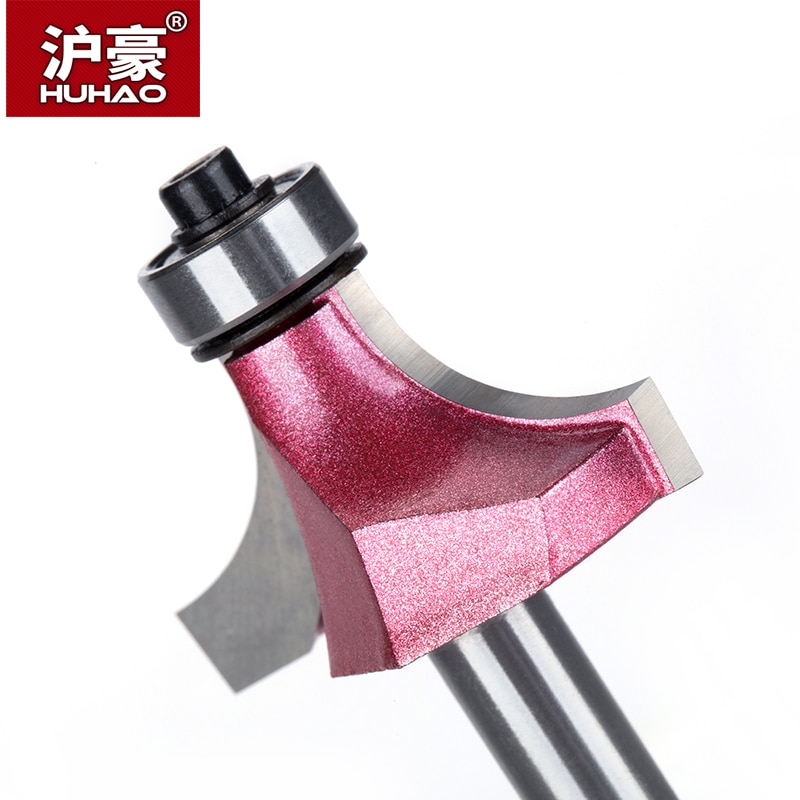 HUHAO 1pcs 8mm Shank Round-Over Router Bits for wood Woodworking Tool endmill with bearing milling cutter Corner Round Over Bit
