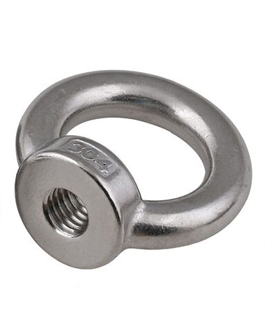 10 stücke viel 304 Edelstahl M5/M6/M8/M10/M12 Auge Mutter Marine Heben auge mutter Ring Mutter Schleife Loch für Kabel Seil Heben: M5 (10PCS a lot) / Round
