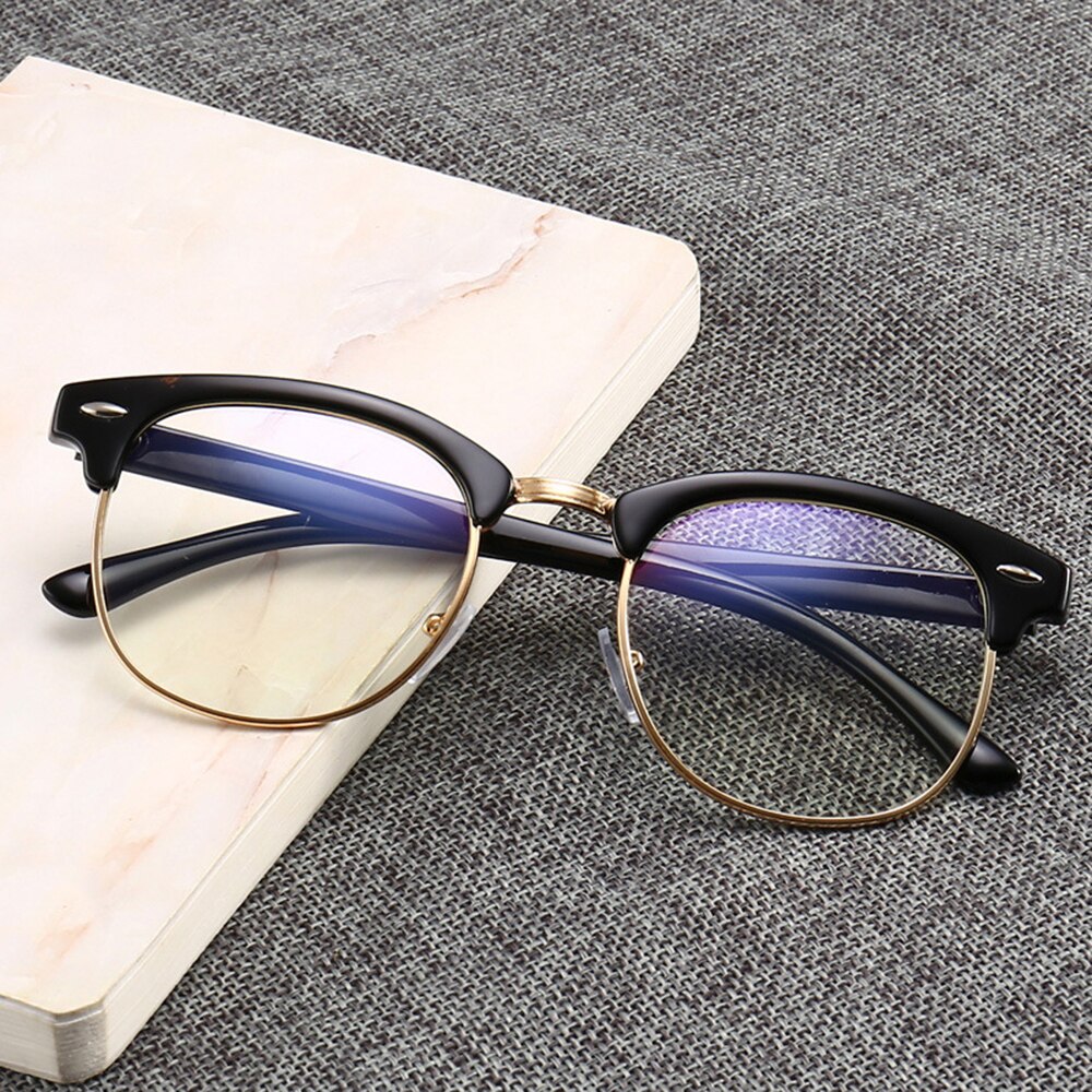 Blue Light Blocking Spectacles Anti Eyestrain Decorative Glasses Women Men Computer Screen Radiation Protection Eyewear