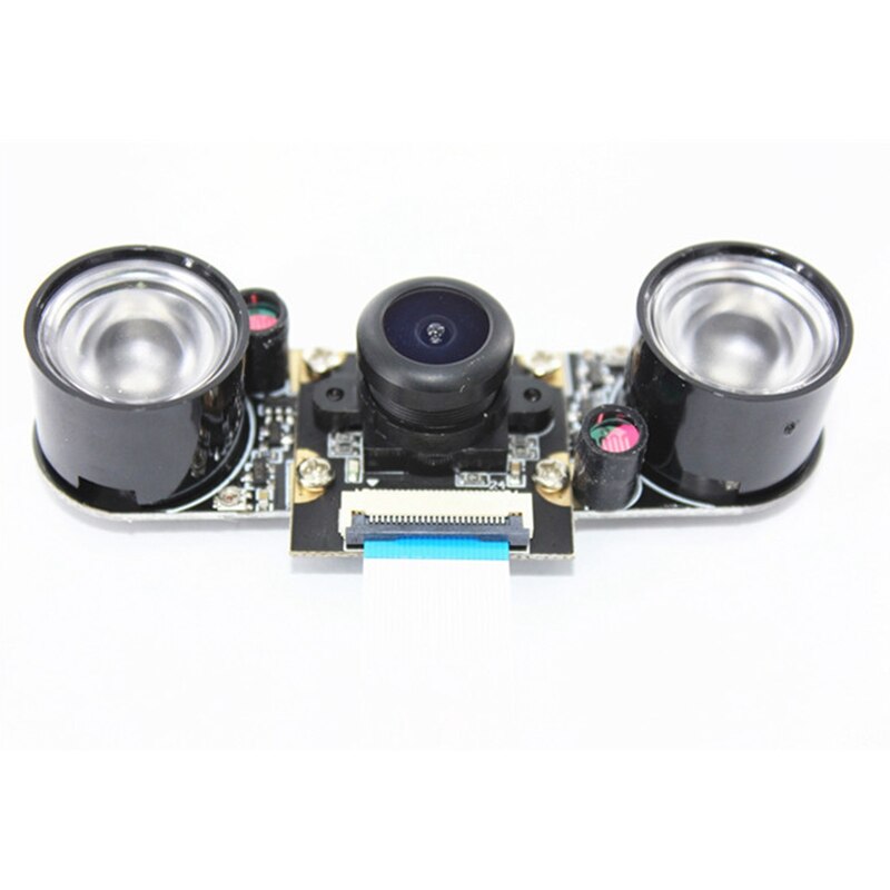 Mini fisheye kamera 2mp gc2035 chip til orange pi pc / plus / en / pc plus / plus 2/ plus 2e/pc 2 med 2 led lommelygte