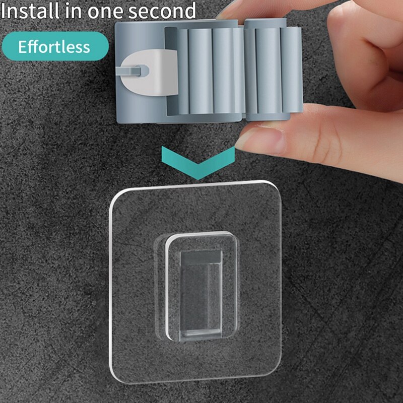 Hoge Huishouden Opbergrek Badkamer Zuig Pijp Haak Muur Gemonteerde Mop Opbergrek Borstel Bezem Rack