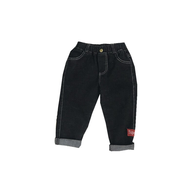 2 3 4 5 6 Y Koreanische Einfache Stil Baby Mädchen Gerade Jeans Kleinkind Jungen Hosen Schwarzen Cowboy Denim hosen Frühjahr & Herbst: 5T
