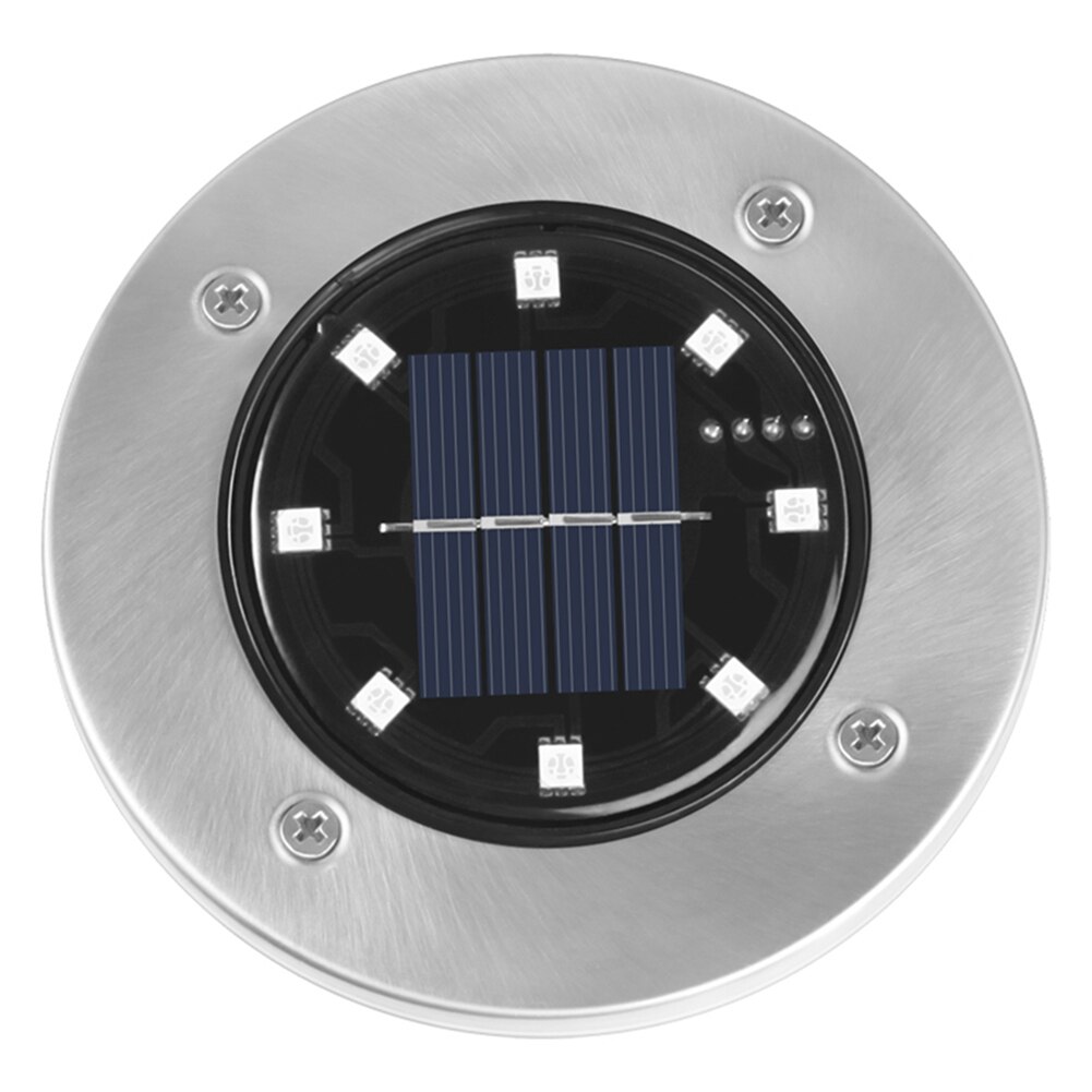 8 LED Solar Ground Light Pathway Landscape Decorative Underground Floor Lamps Garden Decking Yard Lawn Lamps