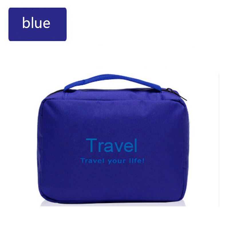 Sac de voyage multifonctionnel de imperméable à l'eau Portable articles de toilette hommes et femmes cosmétiques sac de rangement sac de toilette suspendu: blue