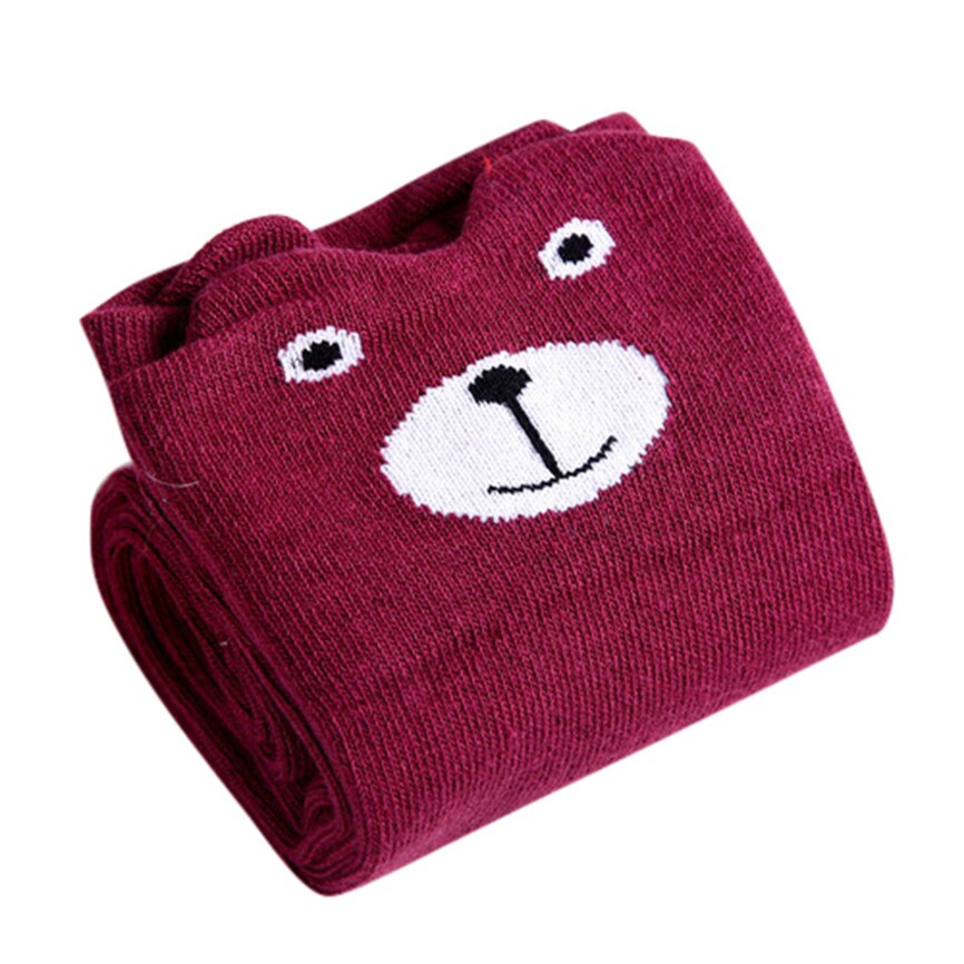 Cotton Cartoon Children's Baby Fox Socks With Bear Knee Highs Long Cute Infantil Kids For Girls Kniekousen 3-12 Years Old 1pcs
