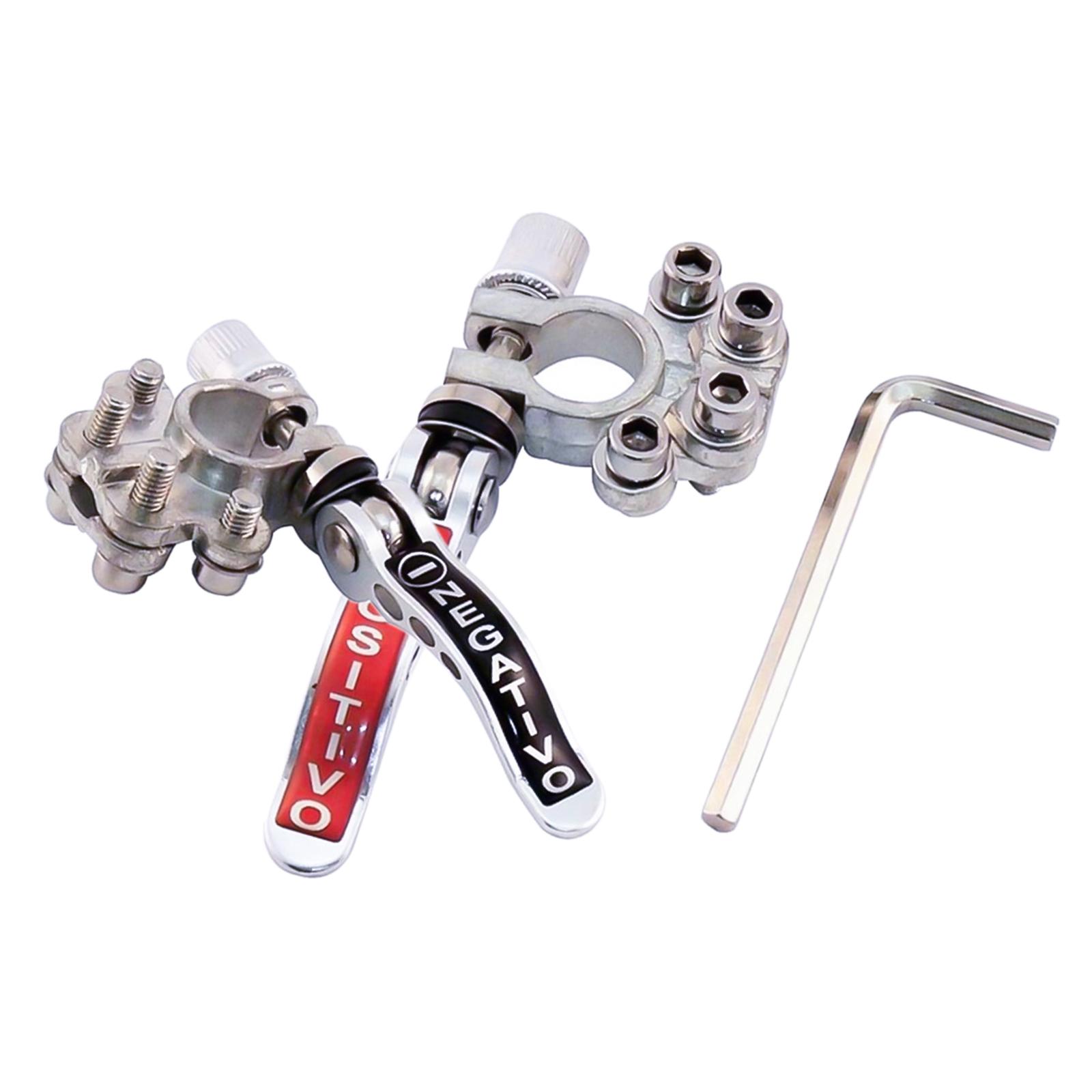 2 Pieces Car Battery Terminal Connectors Quick Release Terminal Clamps Connectors for Caravan