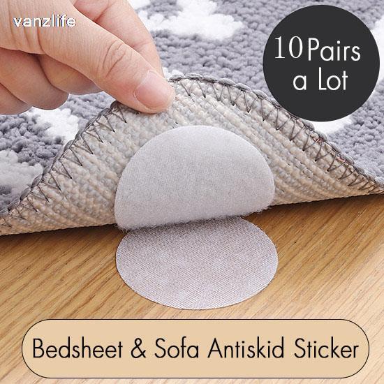 Huishouden Bank Kussen Laken Anti-Slip Vaste Anker Gesp Aangebracht Stoel Bureau Antislip Sticker: round white