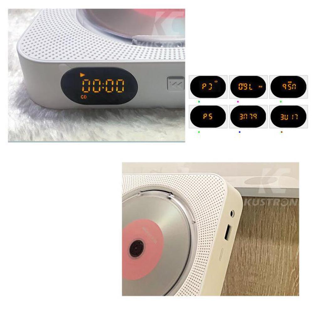 Cd player radio cd player portable wall mounted cd player Bluetooth Player Stereo Surround FM Music Player with Headphone Jack