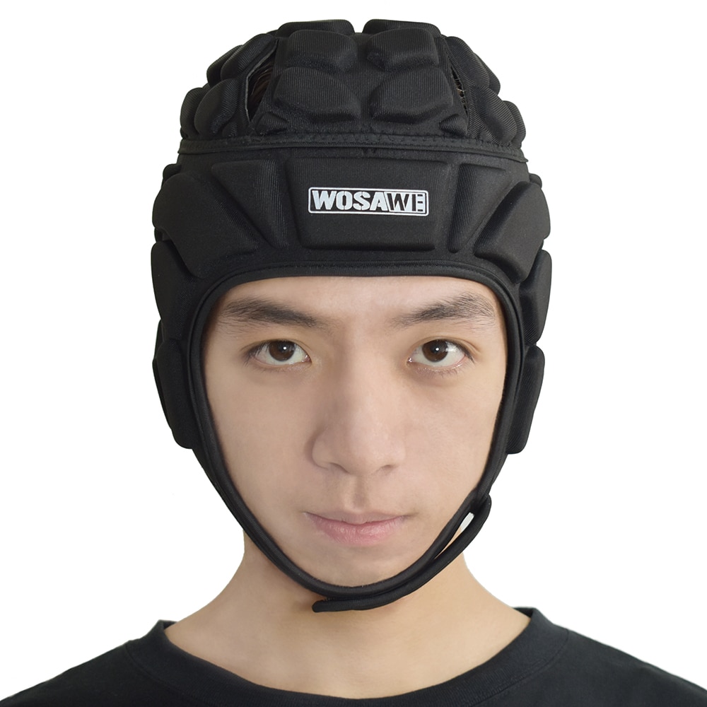 Wosawe beroep voetbal honkbal keeper helm sport rugby scrum pet hoofdbeschermer keeper rolpet vezel hoofddeksel