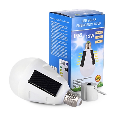 E27 Solar LED Lamp, 12 W Draagbare Oplaadbare Lights Lamp voor Indoor & Outdoor