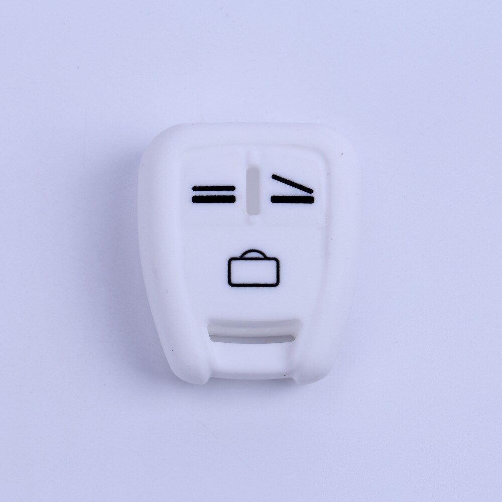 Silicone Auto Sleutel Cover Fob Skin Case Voor Opel Vectra C Astra Zafira Vectra B Fronton Tigra Omega Signum Frontera auto Styling: WHITE
