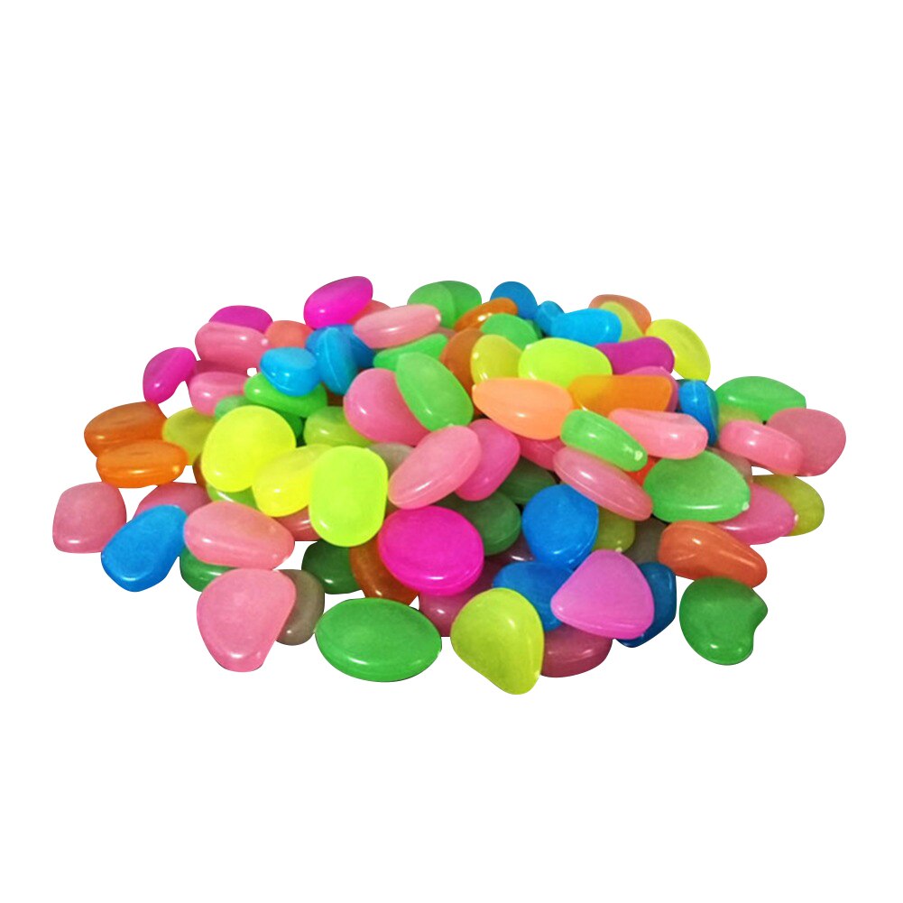 Pierre lumineuse créative phosphorescente pour aquarium, 200 pièces, galets décoratifs brillants pour Pot, plantes, ornements de jardin