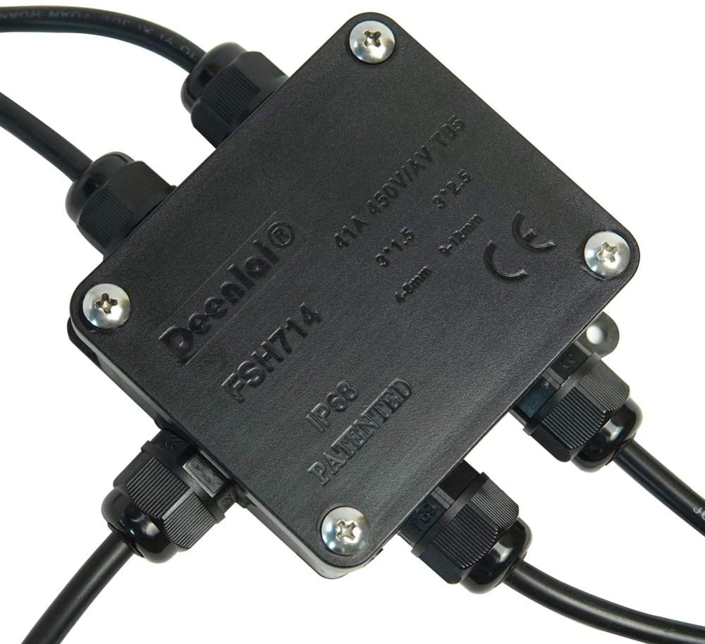 Outdoor Waterproof IP68 External 3Way 4Way 5Way Electrical Junction Box Underground Cable Line Wires Power Cord Connector Protec