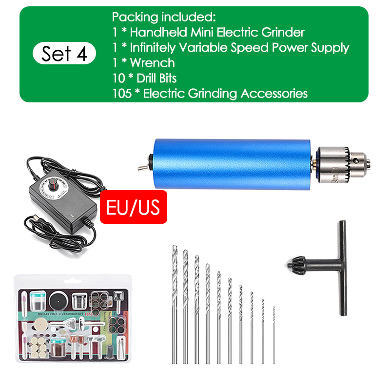 220V Mini Drill 385 Motor Variable Speed Electric ... – Grandado