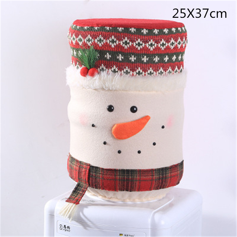 Drinken Emmer Cartoon Sneeuwpop Stofkap Kerstmis Home Decorations Kerstman Elanden Water Dispenser Vat Cover
