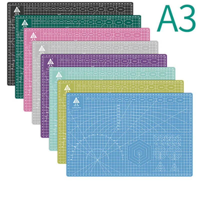 Tabla de cortar A3 de PVC, tapete para Patchwork, herramienta Manual de bricolaje, tabla de grabado de reparación automática de doble cara