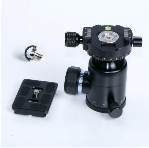 720 Gradi In Lega di Alluminio Professionale Video treppiedi della Macchina Fotografica Panoramica manbily testa a sfera con Arca-swiss piastra a sgancio rapido