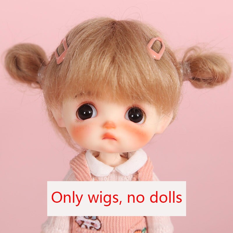 BJD doll wig 1/8 MSD YOSD DD wig pink Golden white Bangs Ponytail Long Curly Hair BOBO Short Hair Straight hair Wigs for doll