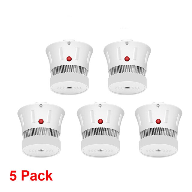 5pcs/Lot Smoke Detector Fire Detector Wireless Smoke Sensor Independent Photoelectric For Home Security Alarm Systems: 5 PCS