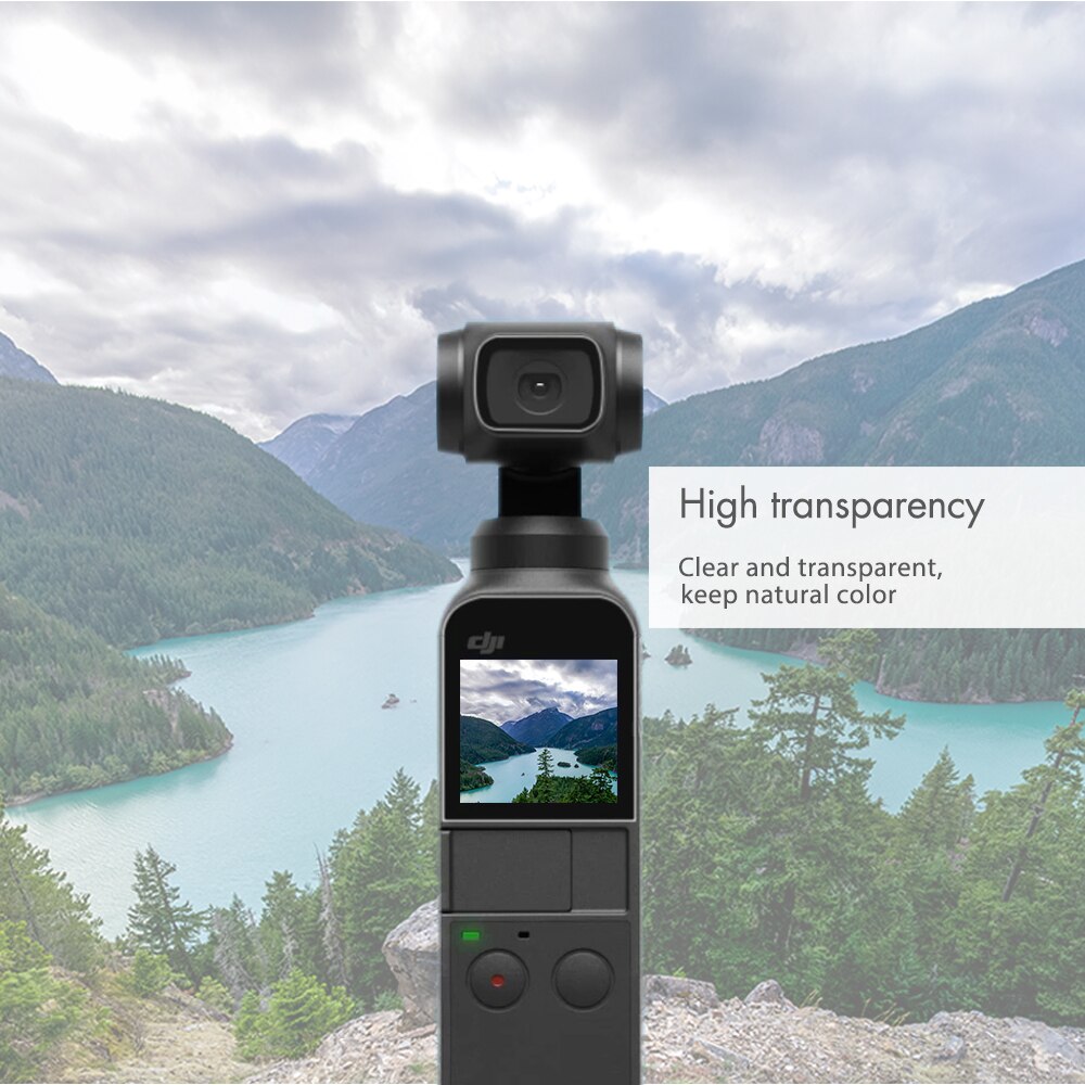 Vamson for dji osmo lomme herdet glass linse + lcd beskyttende film skjerm film vakt kamera tilbehør  op102