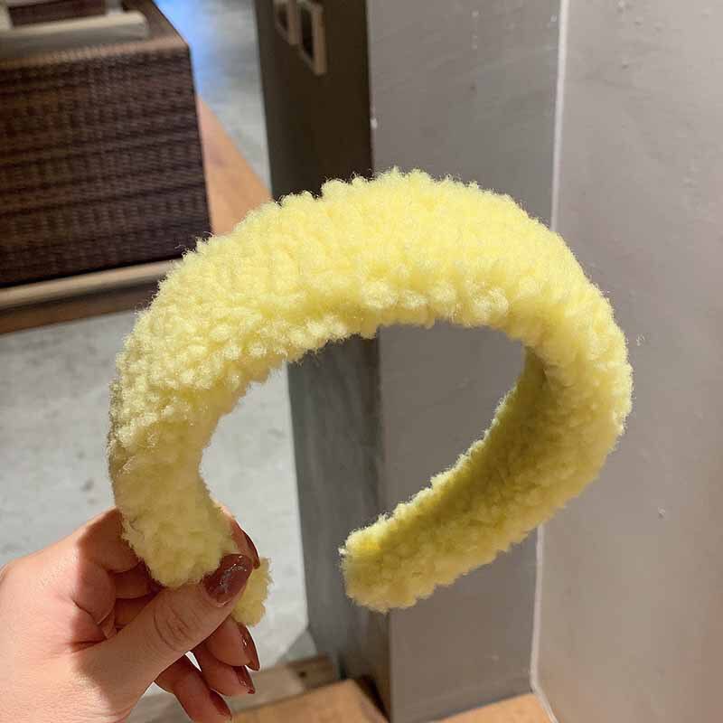 Diadema ancha de piel sintética para mujer: 08
