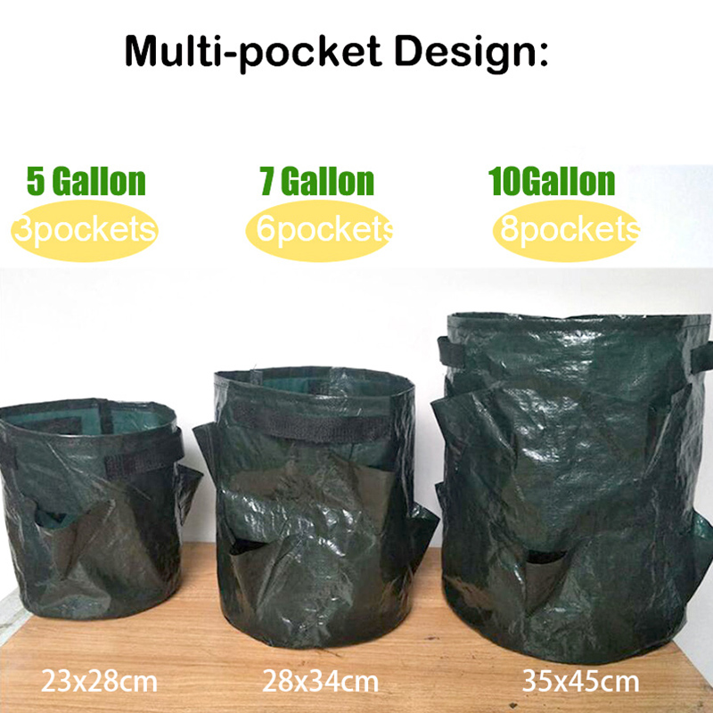 5 7 10 gallon pe jordbærplanter vokseposer kartoffelkrukke havearbejde potter hjemme jardin blomst grønt tomat planteværktøj container