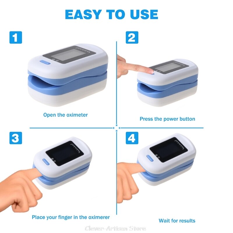 Fingertupp pluss oksymeter finger puls oksemonitor blod oksygenstasjon oksymeter blodoksenmåler hjertefrekvensmåler  au 20