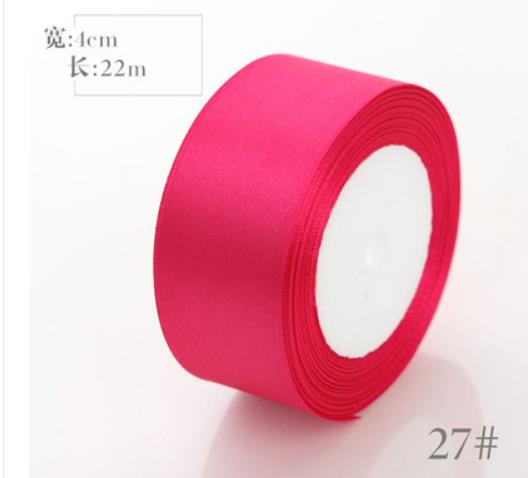 Corde d&#39;emballage en couleur 22m, largeur 4cm, ruban, cerclage de ballon, gif t, corde de fleurs, sangle lisse et brillante: Rose Rouge