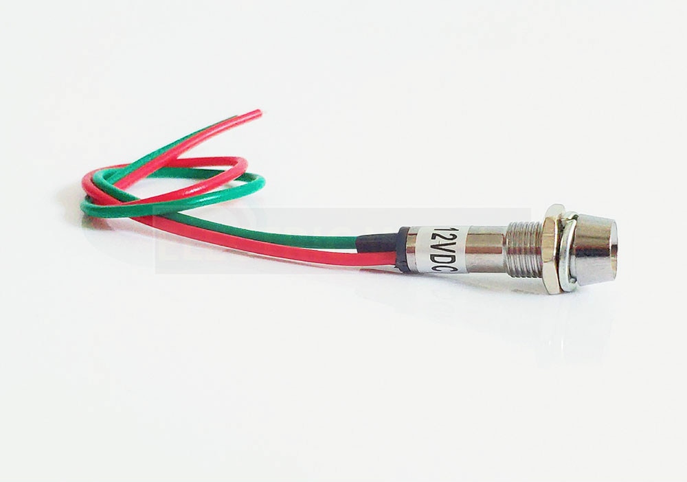LED 8mm metal Indicator lights with lead wire power signal lamp LED indication mini indicator light waterproof Signal lamp