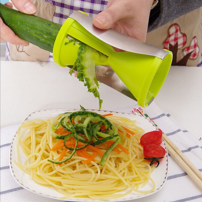 Blade Vervangbare Plantaardige Spiral Slicer Cutter Groente Spiralizer Rasp Wortel Komkommer Courgette Spaghetti LW0227541