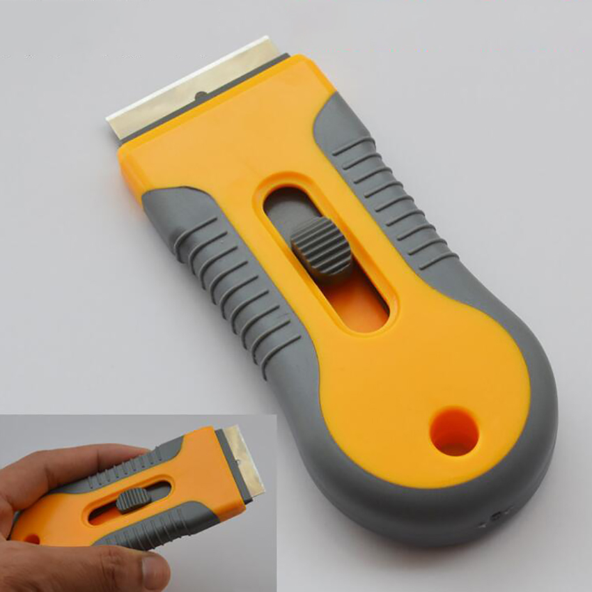 Retractable Stainless Steel Scraper Mini Razor Scraper Window Scraper For Scraping Labels And Decals From Glass, Windshields