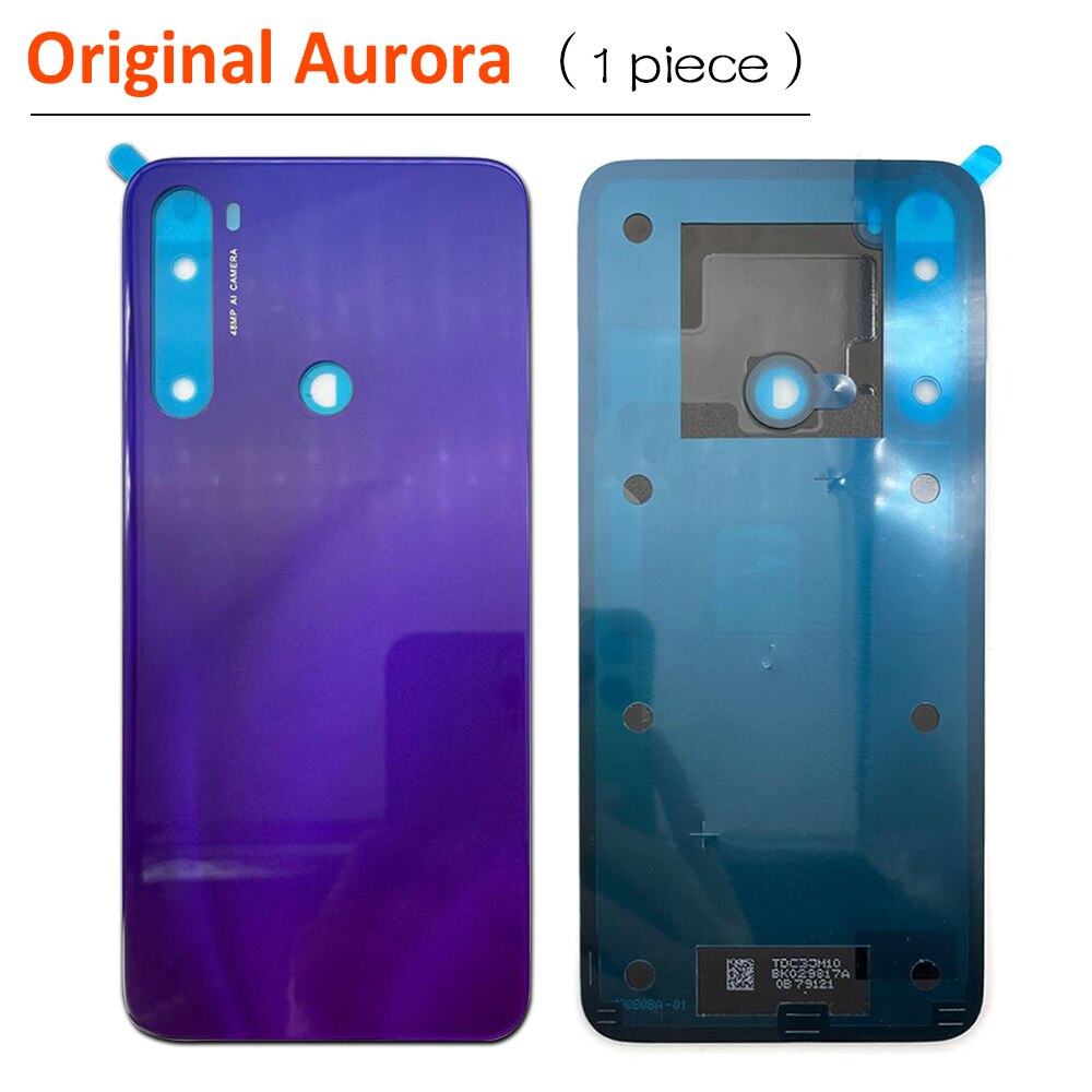 Zapasowa szklana tylna obudowa baterii z samoprzylepna naklejka tylna obudowa baterii taśma klejąca do Xiaomi Redmi Note 8 Pro: Note8Aurora Original