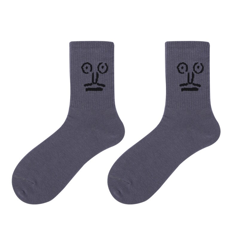 unisex komisch Gesicht Sport Socken Mehrfarbig Mädchen Korea irre Harajuku Socken Laufen Socken Sport Basketball Radfahren Frauen Socken: Stil3