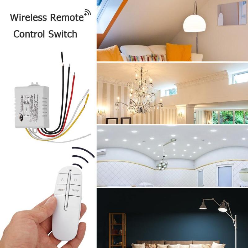 Draadloze Rf Afstandsbediening Schakelaar On/Off 220V Lamp Ontvanger Zender