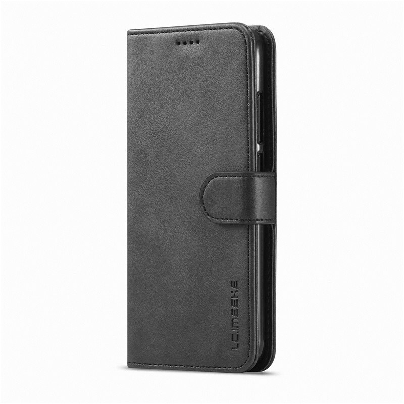 Redmi 7 Fall Leder vintage Brieftasche Fällen Für Funda Xiaomi Redmi 7 Fällen Flip Telefon Fall Auf Xiaomi Redmi 7 abdeckung Mit Magnetische 7: Black