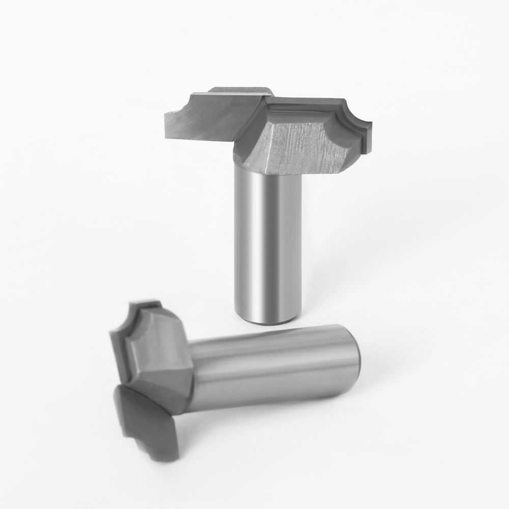 1PC 1/2&quot; 12mm Shank 1&quot; Radius Flat Bottom Bit Horizontal Crown Router Bit door knife Woodworking cutter