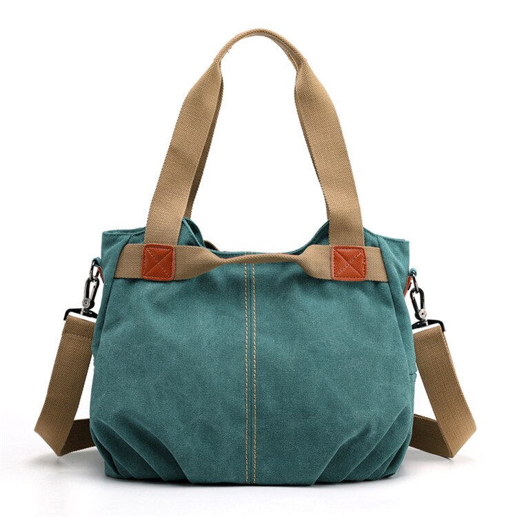 13 kleuren Mode Vrouwen Canvas Handtassen Messenger Tassen Vrouwelijke schoudertassen Dames Crossbody Tote Bag Bolsas: Licht Groen