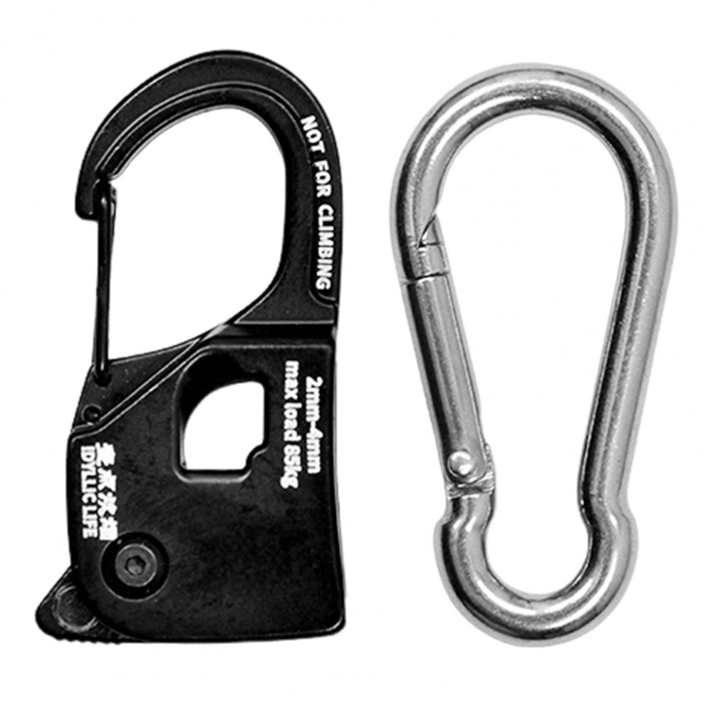 Tendeur de corde pour tente de Camping, ajusteur de cordon, fixation antirouille pour auvent de tente, forte charge, boucle à fixation rapide: WHITE