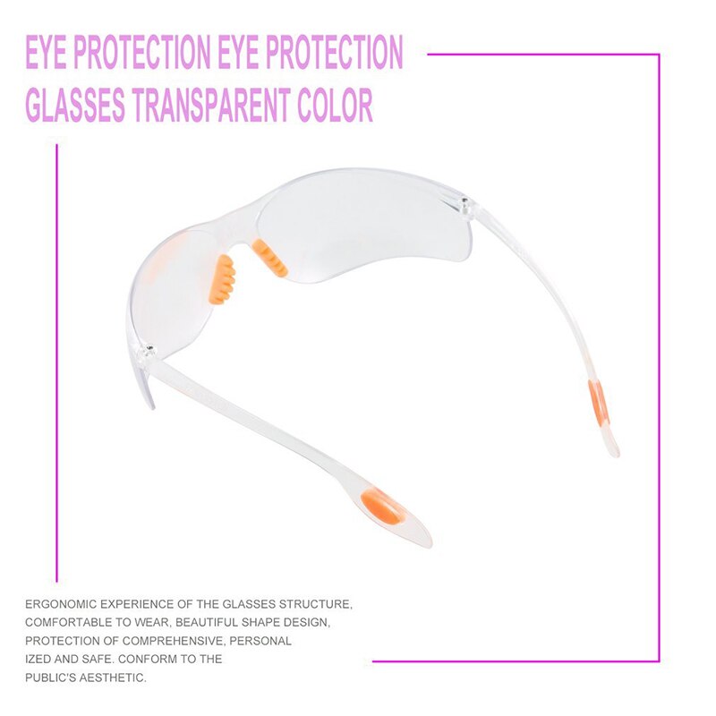 12 Pcs/Box Eye Protection Safety Goggles Vented Glasses Anti-Splash Goggles Sand Prevention Safety Glasses Protective Supplies