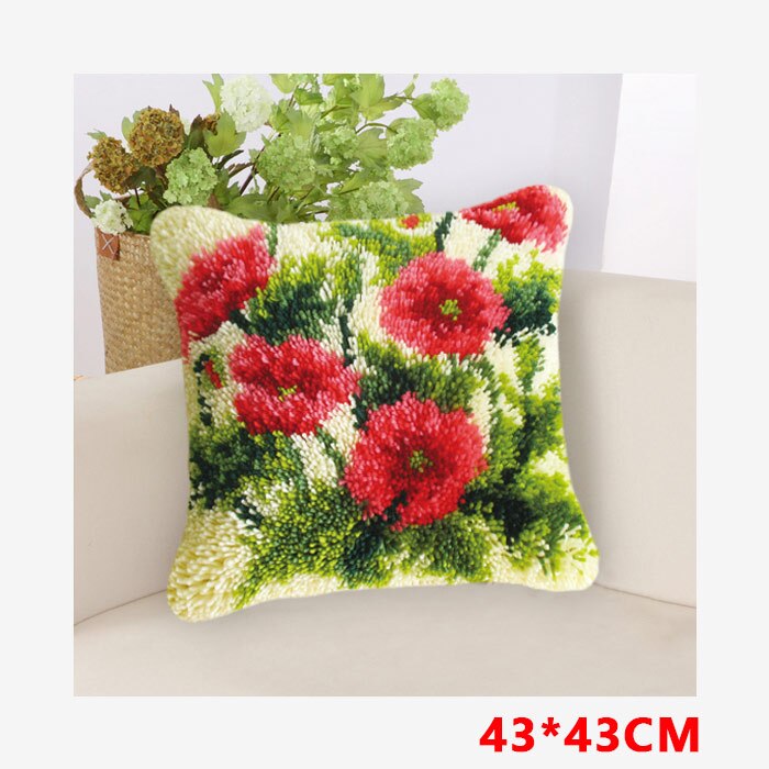 Animals Latch Hook Kit Knooppakket Smyrna Button Package Klink Haak Knoopkussen Pakket Button Pad Package Handwerken Knooppakket: BZ156-43-43