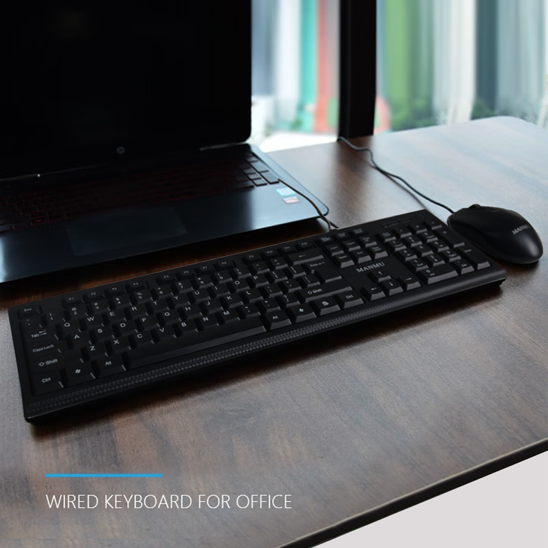 Manmu usb wired gaming keyboard and mouse, mouse keyboard, office keyboard and mouse combo