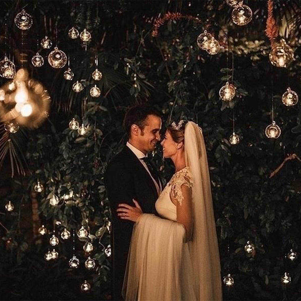 Rund hengende lysestake lysestake klar saftig stil hjemmeinnredning vase te glass dia .6cm globe form lys