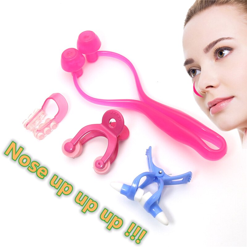 Magic Neus Shaping Shaper Lifting Bridge Straightening Face Lift Neus Clip Facial Clipper Beauty Tool Bule + Rood