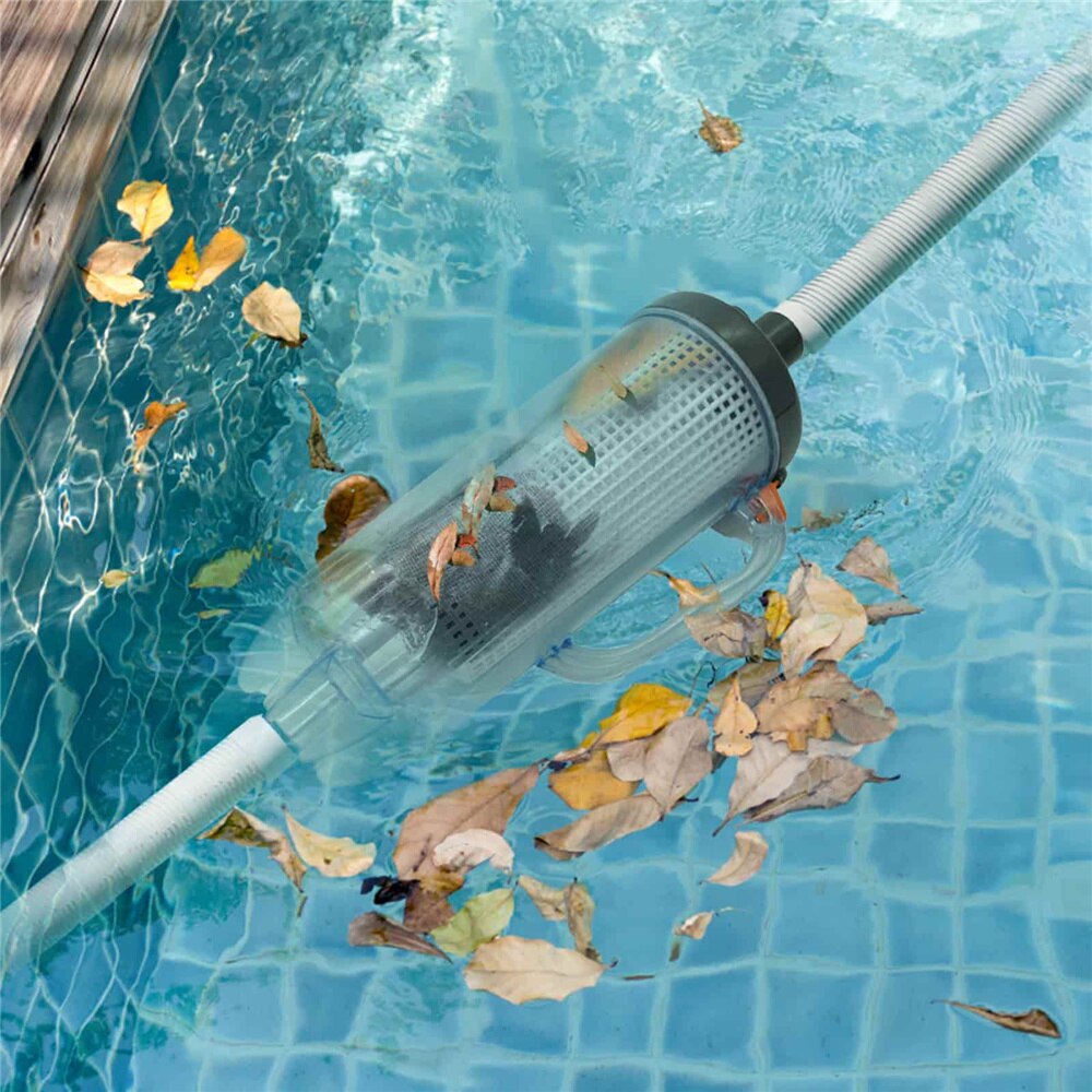 Colector de hojas al vacío de gran capacidad para piscina, recipiente de succión de hojas con cesta de filtro, Herramientas de limpieza de manguera de 24cm