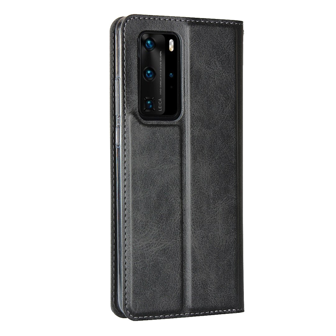 Premium capa de couro caso da aleta para huawei p40 p 40 pro p40pro ultra-fino magnética adsorção coldre sacos de negócios