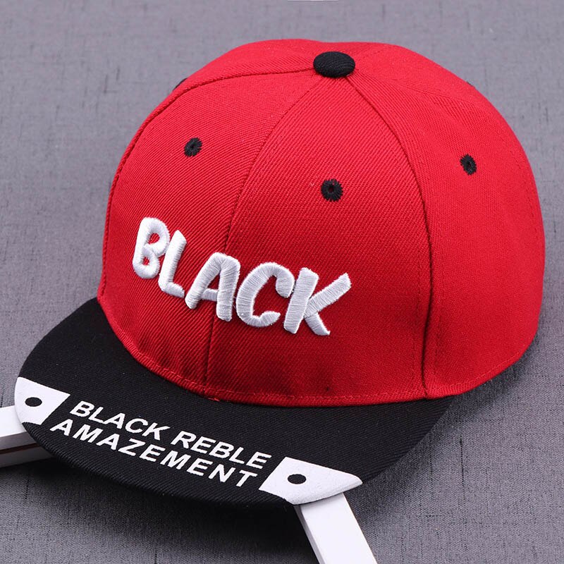 bebé niño gorra de béisbol con letras gorra para el sol para niños resorte ajustable verano Hip Hop bebé gorras: red