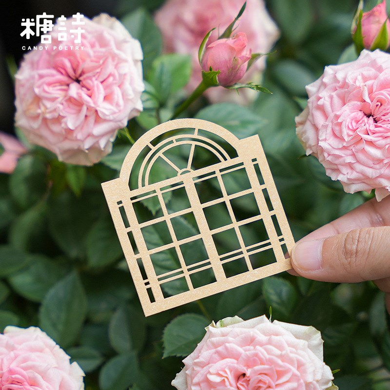 Juego de 15 piezas de Material de ventana de celosía Vintage, papeles decorativos para álbumes de recortes de Collage y proyectos de manualidades DIY