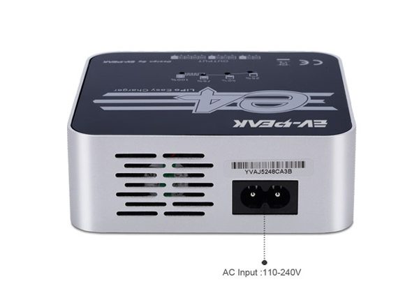 EV-PEAK E4 110 - 240V input, 50W 4A 2-4S Lipo Charger
