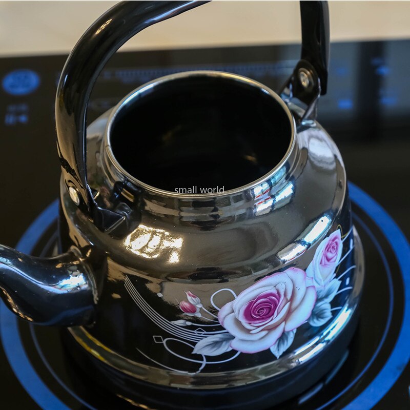 1.7l kinesisk emalje vintage kedel te fløjt tekande komfur kedel vandkande fortykket restaurant kold kedel kaffekande