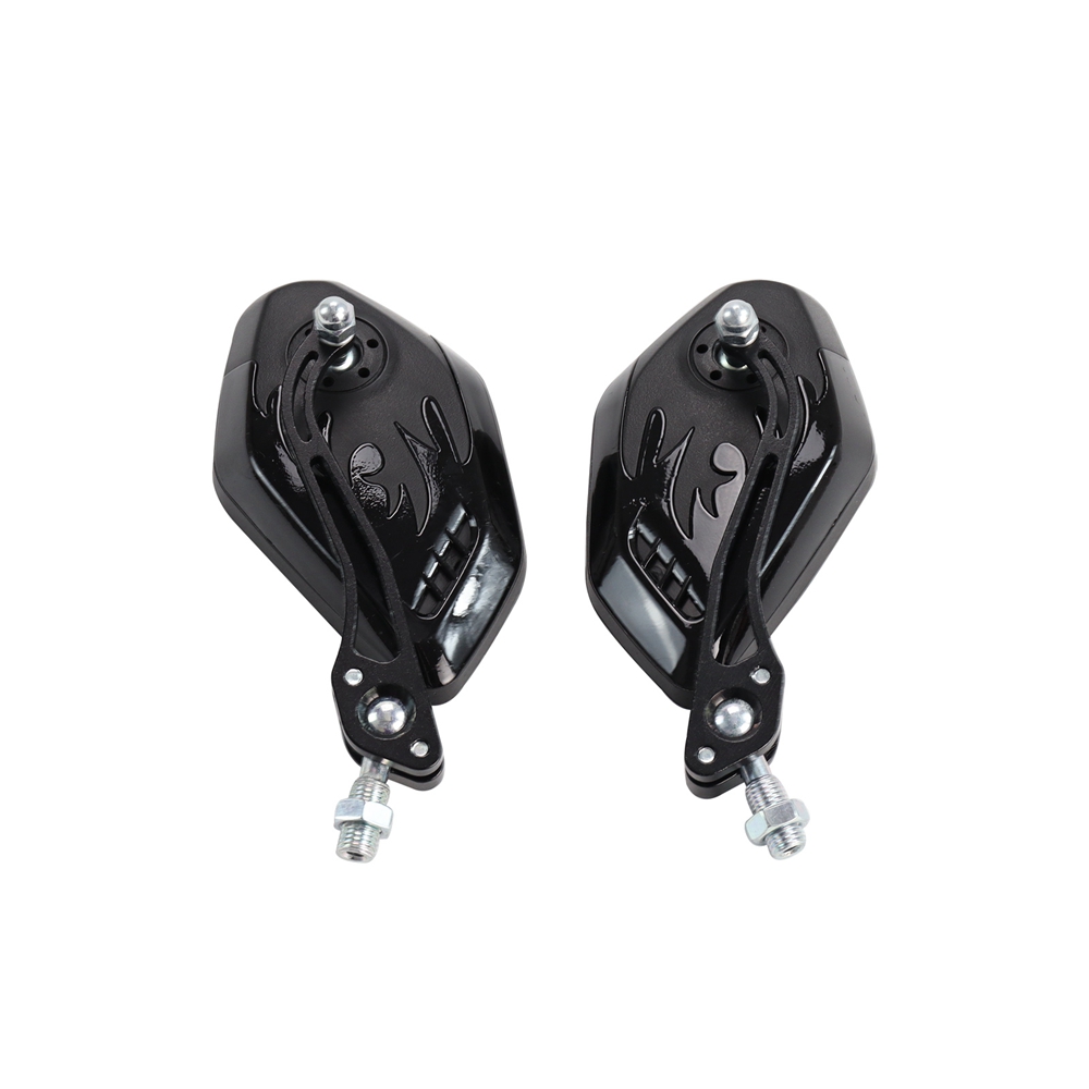 2 Stks/set 8/10Mm Aluminium Motor Scooter Motorfiets Stuur Mount Achteruitkijkspiegels: Army Green